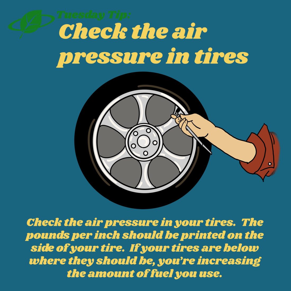 Check the air pressure in tires | Tuesday Tip