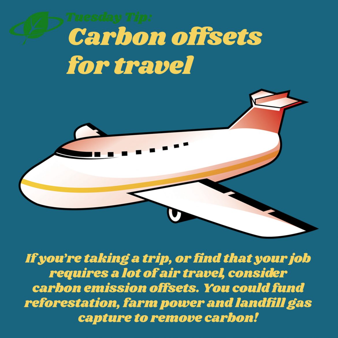 Carbon offsets for travel | Tuesday Tip