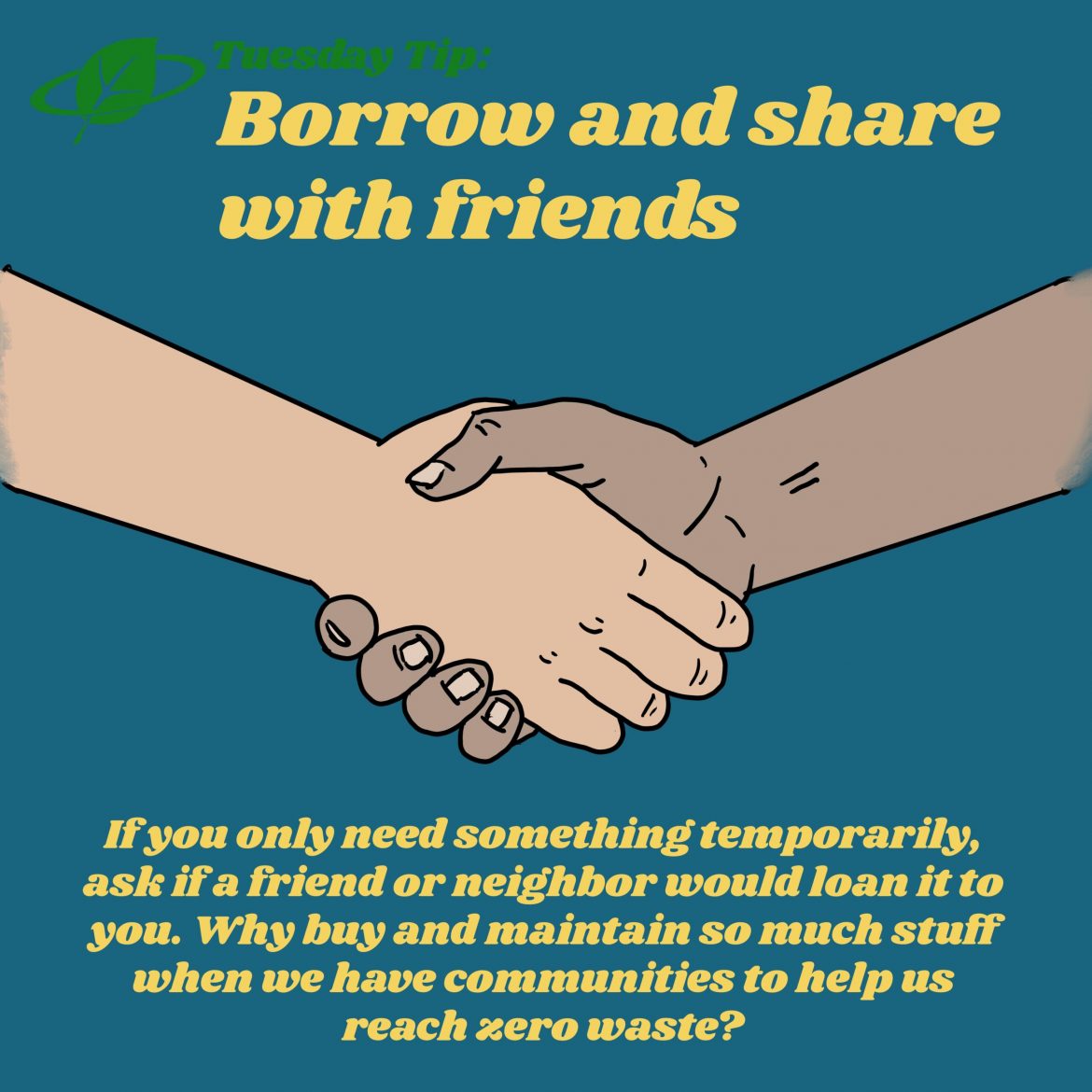 Borrow and share with friends | Tuesday Tip