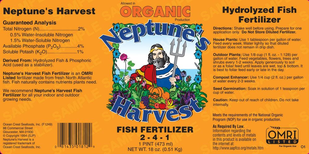 Neptune’s Harvest: Organic Fertilizer From Seafood Byproducts